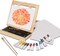 34 Piece, Easel Painting Kit with Wood Table Desk Top Easel Box Includes Acrylic Paints Set, 3 Canvas Boards, Pastels, Desktop Art Supplies Gift for Beginner Artists, Kids, Adults